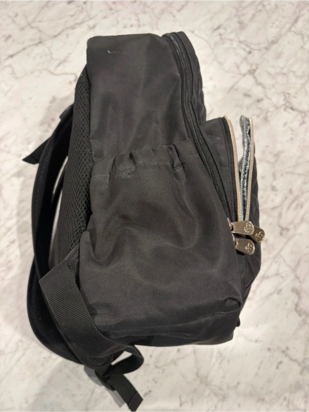 Fisher-Price Black Diaper Bag Backpack with Insulated Pouch and Changing Pad - Picture 7 of 7